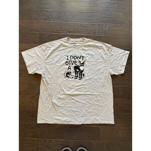 DOM Shirt Men Large Gray I Don't Give A Rat's A** Graphic Tee Short Sleeve 3XL